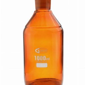 Bottle with BORO 3.3 01000 WS 29/32 ORANGE SiO2>80.5% Glassco plug PP