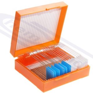 ABS case for 025pcs slides with plastic closure, ORANGE