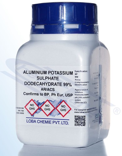 Aluminium potassium sulphate 12 hydrate 99% Loba AR/ACS Op.500 g