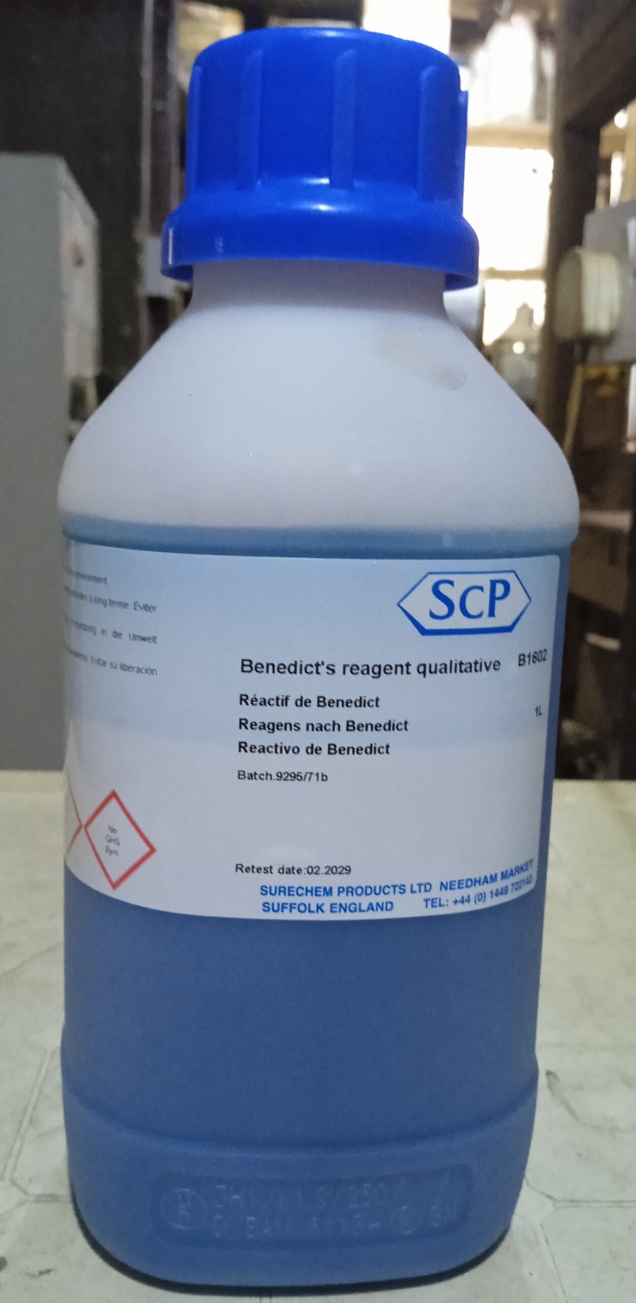 Benedict?s solution (Reagent quantitative) 1l LCP. Rst022029