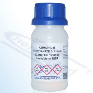 Analytical balance of ammonium rhodanide 0.1mol/l Loba op 200ml