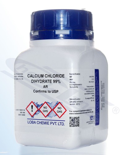 Calcium chloride, 2 hydrate 99% Loba AR Op.500 g