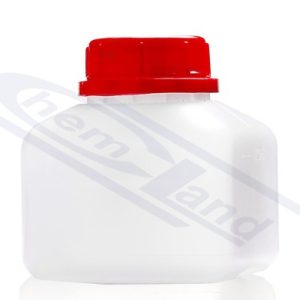 bottle square HDPE 0250ml GL45 self-sealing cap transparent