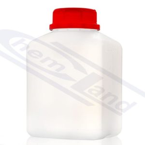 bottle square HDPE 0500ml GL45 self-sealing cap transparent