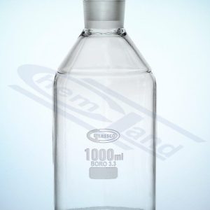 Bottle with BORO 3.3 02000 WS 29/32 SiO2>80.5% Glassco plug PP