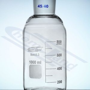 Bottle with BORO 3.3 01000 WS 45/40 SiO2>80.5%