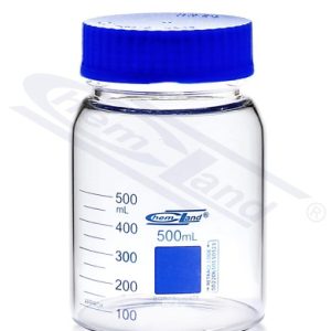 Bottle with screw cap BORO 3.3 GL80 00500ml CHEMLAND NEW LINE