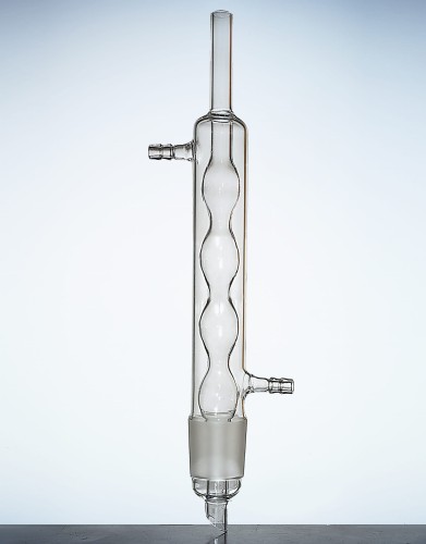 Ball cooler for Soxhlet roadside camera 100ml cr. glass WS 45/40 effect length. 300 mm