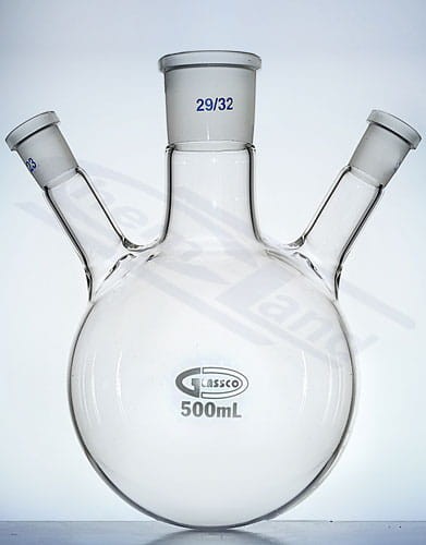 Ball flask 3-necked oblique 0500ml 29/14/14 G