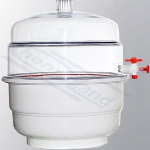200 mm polypropylene and polycarbonate desiccator with tube