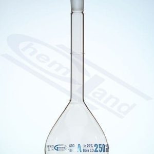 certificated volumetric flask cl A 0200ml GLASSCO WS 14/23