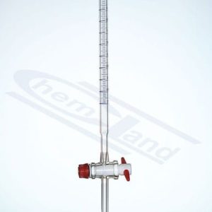 burette pr.kl AS CERT 010 0.05 tap PTFE GLASSCO