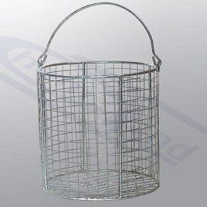 circular sterilisation basket 240 x 180 AISI 304 steel