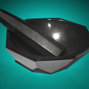 black agate mortar with pestle fi 150mm