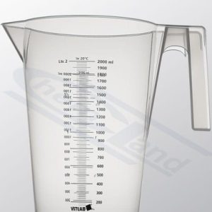 beaker with handle PP scale black 250ml