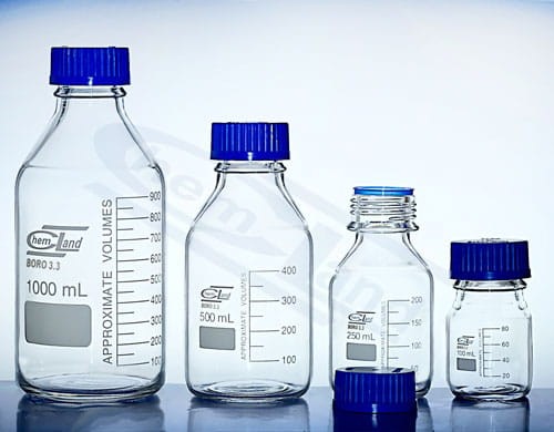 Bottle with cap BORO 3.3 GL45 00500mlCHEMLAND