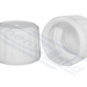 cap GL 28 for pharmaceutical bottle 30-1000ml self-sealing with white ring seal plug PP