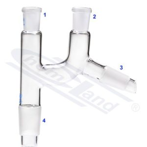 Claisen distillation adapter, grinding for flask 19/26, grinding for radiator 19/26 + 2 x 14/23
