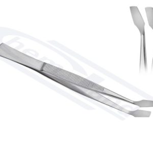 105mm curved slide tweezers, 18/10 stainless steel