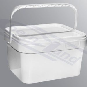 5 litre rectangular container with handle and lid