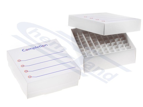 cardboard box coated with gr-A 100 places for 1 and 2 ml