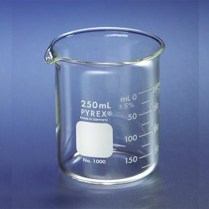 Beaker 25ml Pyrex Low form with spout, BE/12034