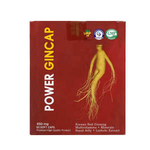 "Power Gincap 850mg - Boost Your Health & Fight Stress with Ginseng & Royal Jelly"