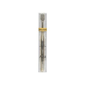 Arta Ultra Soft Golden Toothbrush with Black Bristles 1 Pc
